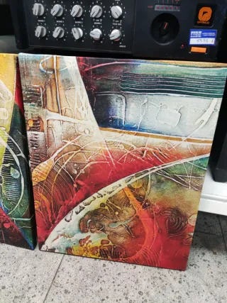 Set de 3 cuadros abstractos