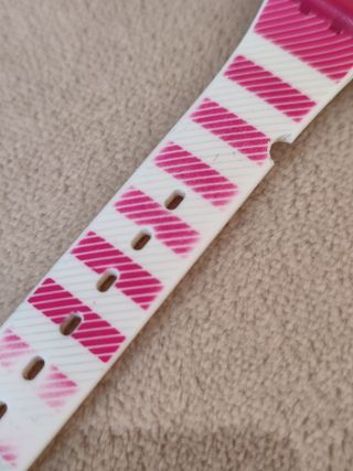 Swatch pequeño rosa vintage con correa original
