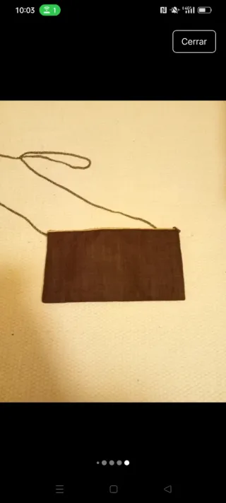 Bolso de fiesta Punto Roma marrón y dorado