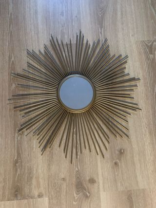Espejo Sol Decorativo Dorado