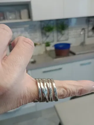 Anello donna acciaio effetto spirale