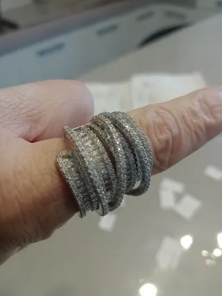 Anello donna con brillantini