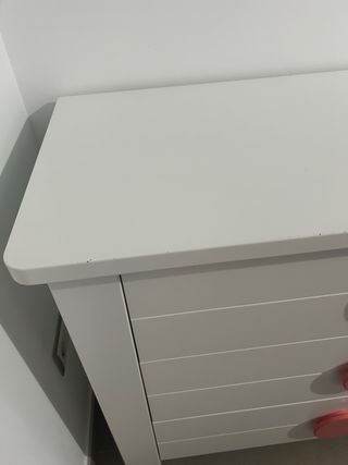 Cómoda infantil madera blanca 3 cajones