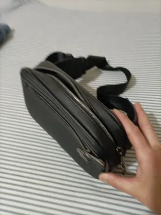 Riñonera Lacoste Negra Hombre