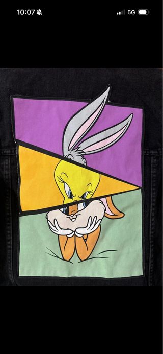 Cazadora vaquera negra con Tweety