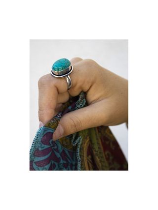 Anillo Plata Turquesa Ovalada