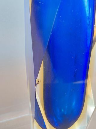 Vaso Murano Blu Flavio Poli Danneggiato