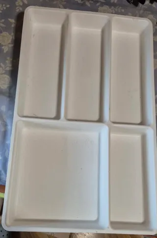 4 Cajónes cuberteros plástico blanco