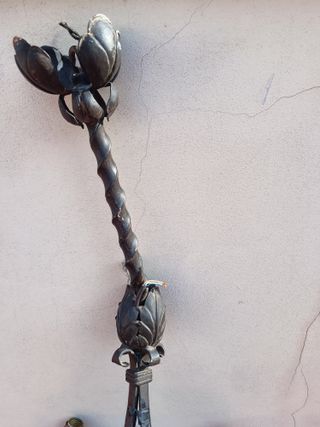 Lámpara de hierro forjado 4 brazos