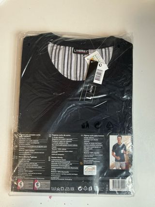 Pijama Livergy Talla L Camiseta y Pantalón Corto