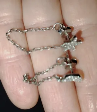 Orecchini Argento 925 Luna e Stella