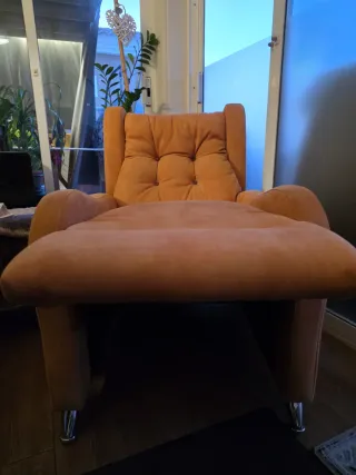 Sillón relax tela naranja