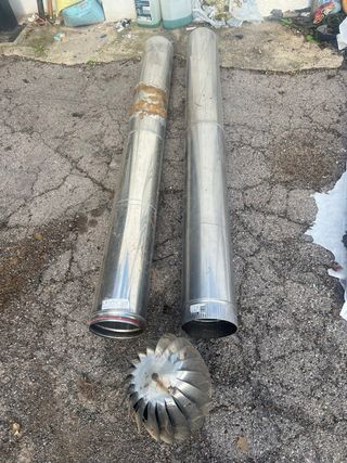 5 Tubos chimenea inox 200mm
