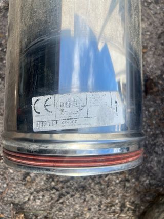 5 Tubos chimenea inox 200mm