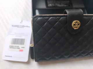 Cartera Chanel Piel Negra Auténtica