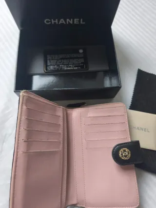 Cartera Chanel Piel Negra Auténtica