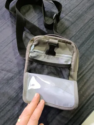 Bolso Adidas gris bandolera