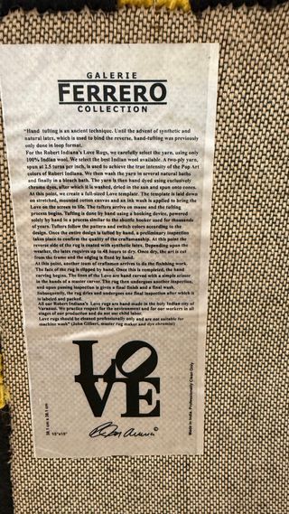 Tapete decorativo “ LOVE “ Robert Indiana