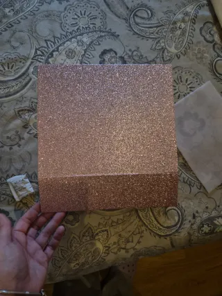 Joyero rosa con purpurina