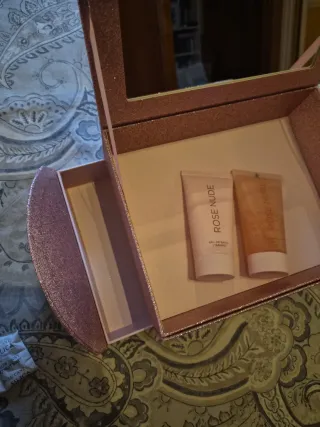 Joyero rosa con purpurina