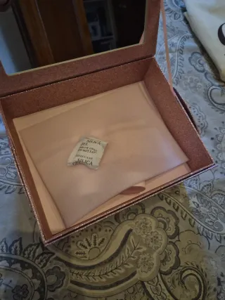 Joyero rosa con purpurina