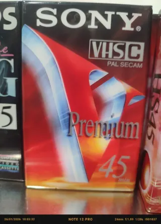 Lote 4 cintas VHS-C Philips, Sony, TDK