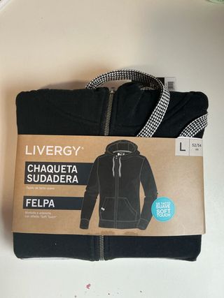 Chaqueta Sudadera LIVERGY Negra Talla L