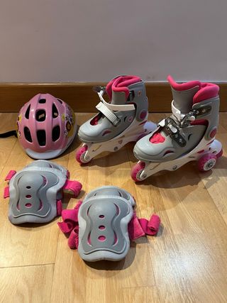 Pack patines infantiles talla 30–33 + extras