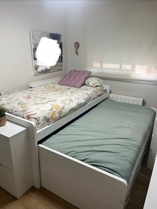 Cama nido blanca con cajones