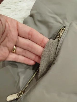 Chaleco largo acolchado Zara gris