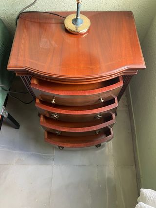 Mesita de noche vintage madera maciza