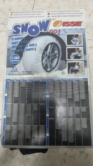 Cadena de tela para nieve y hielo.