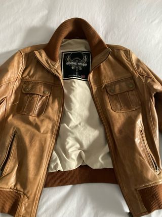 Chaqueta de cuero auténtico