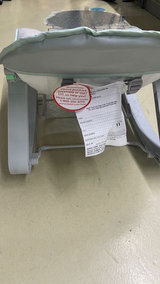 Mecedora para bebé gris y verde