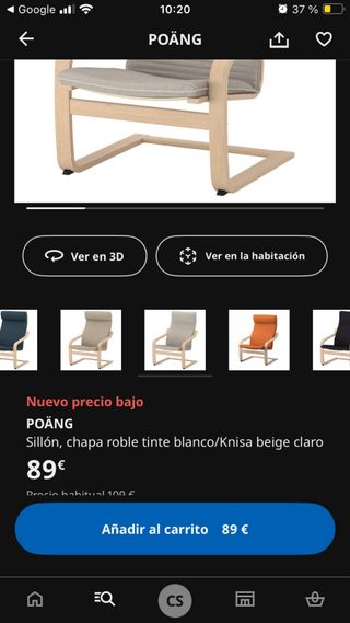 Butaca de madera Ikea