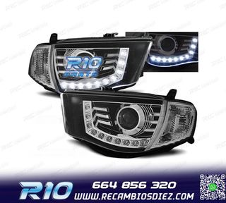 FAROS MITSUBISHI L200 06-10 LUZ DIURNA FONDO NEGRO