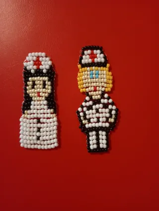 Imanes de enfermeras hechos a mano