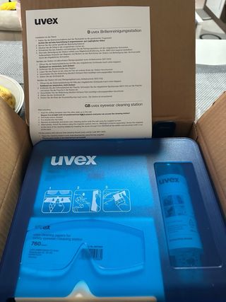 Estación Limpieza Gafas Uvex Azul