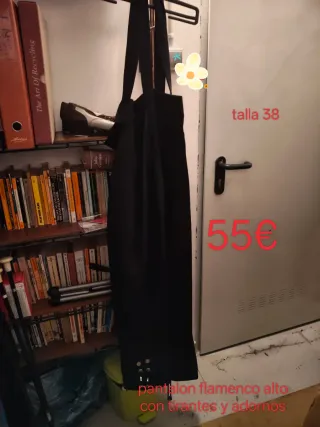 Pantalón flamenco tirantes adornos