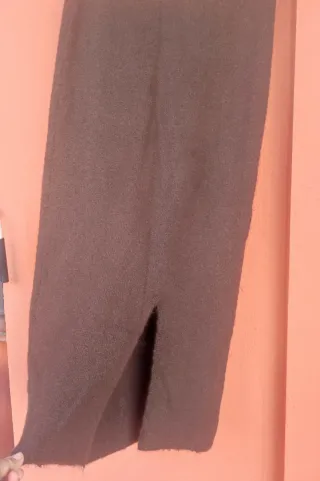 Falda de lana marrón calentita