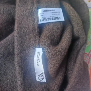 Falda de lana marrón calentita