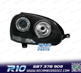 FAROS VOLKSWAGEN VW GOLF 5 03-08 OJOS ANGEL FONDO NEGRO
