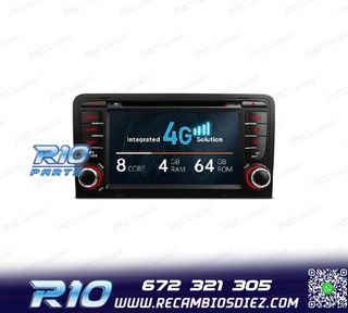 RADIO GPS ANDROID 12 AUDI A3 8P 8PA S3 RS3 03-12