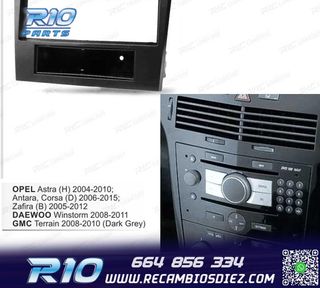 MARCO NEGRO RADIO 1-DIN PARA OPEL ASTRA H DAEWOO CORSA D ZAF