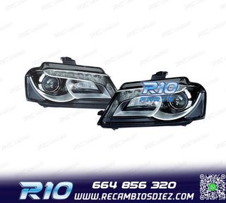 FAROS XENON AUDI A3 8P 08-12 LUZ DIURNA FONDO NEGRO