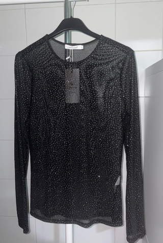 Camiseta transparente con brillos Tallas L y M