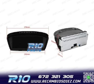 RADIO GPS ANDROID 12 BMW SERIE 3 E90 E91 E92 E93 SERIE 5 E60