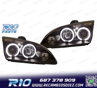 FAROS FORD FOCUS 04-08 OJOS ANGEL CCFL FONDO NEGRO