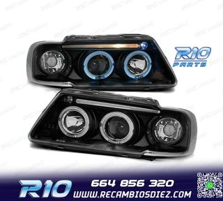 FAROS OJOS ANGEL AUDI A3 8L 96-00 FONDO NEGRO