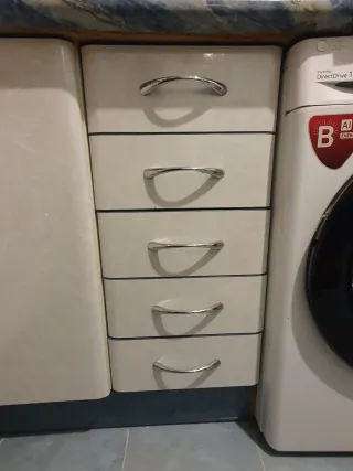 Puertas de cocina blancas-gris